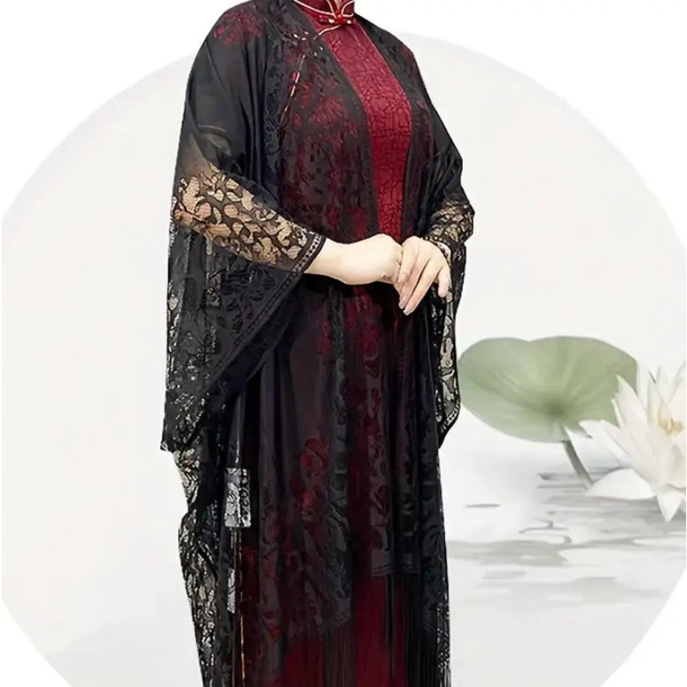 NEW Black SOFT Lace Witchy Cover Cardi OSFM up to 3X